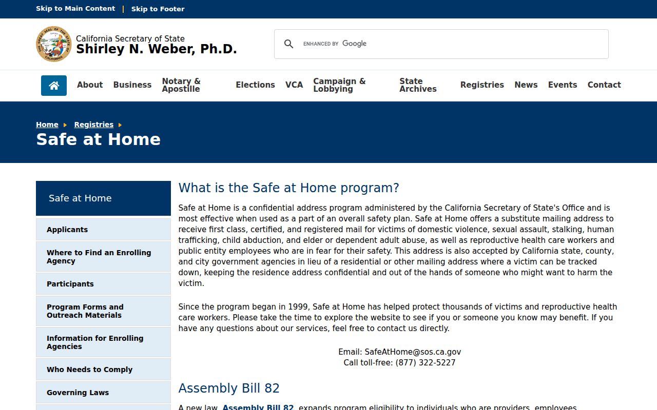 Santa Cruz County neighbors Safe at Home address confidentiality