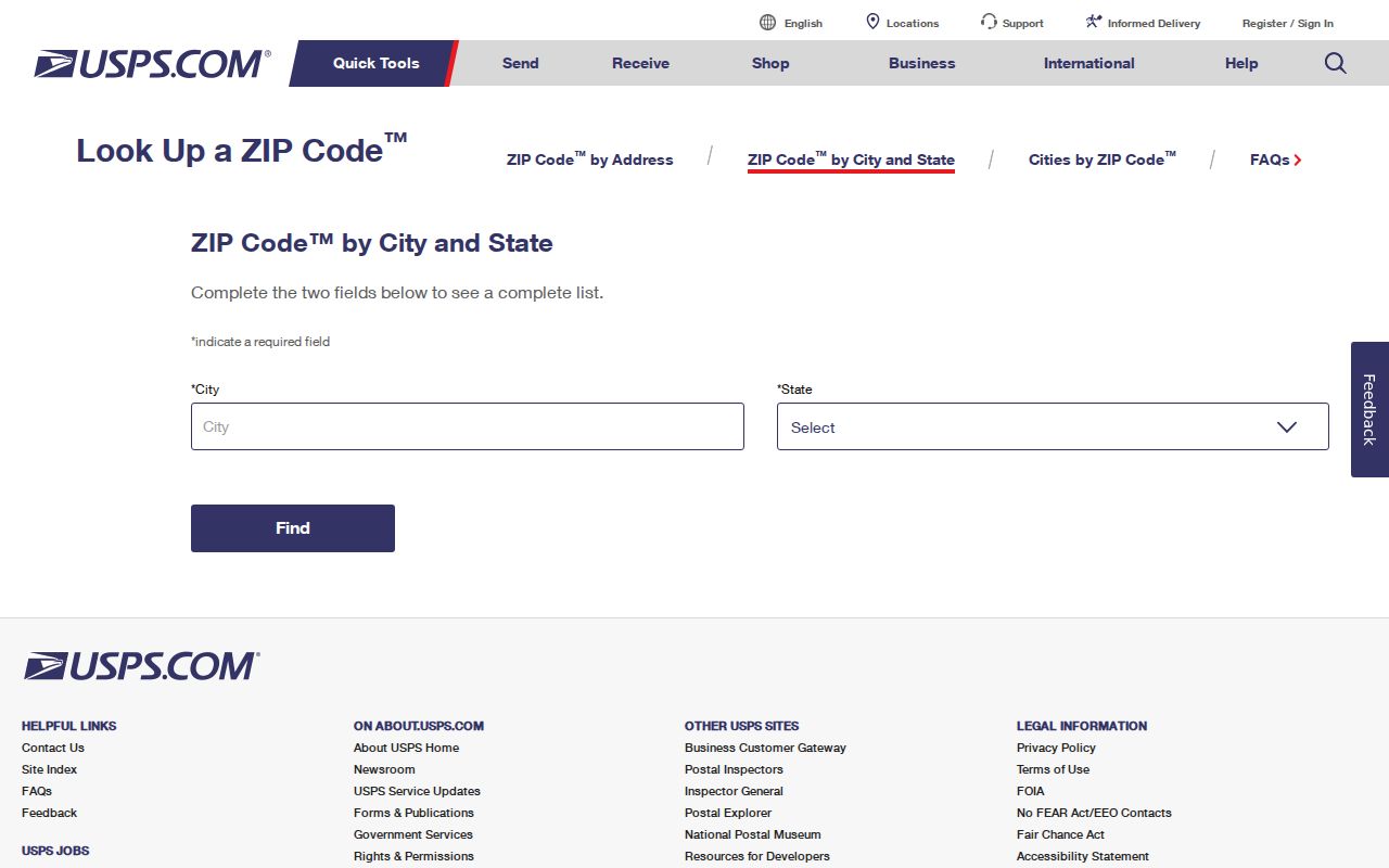 Santa Cruz County ZIP code directory USPS city and state lookup
